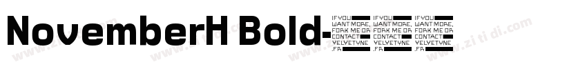 NovemberH Bold字体转换